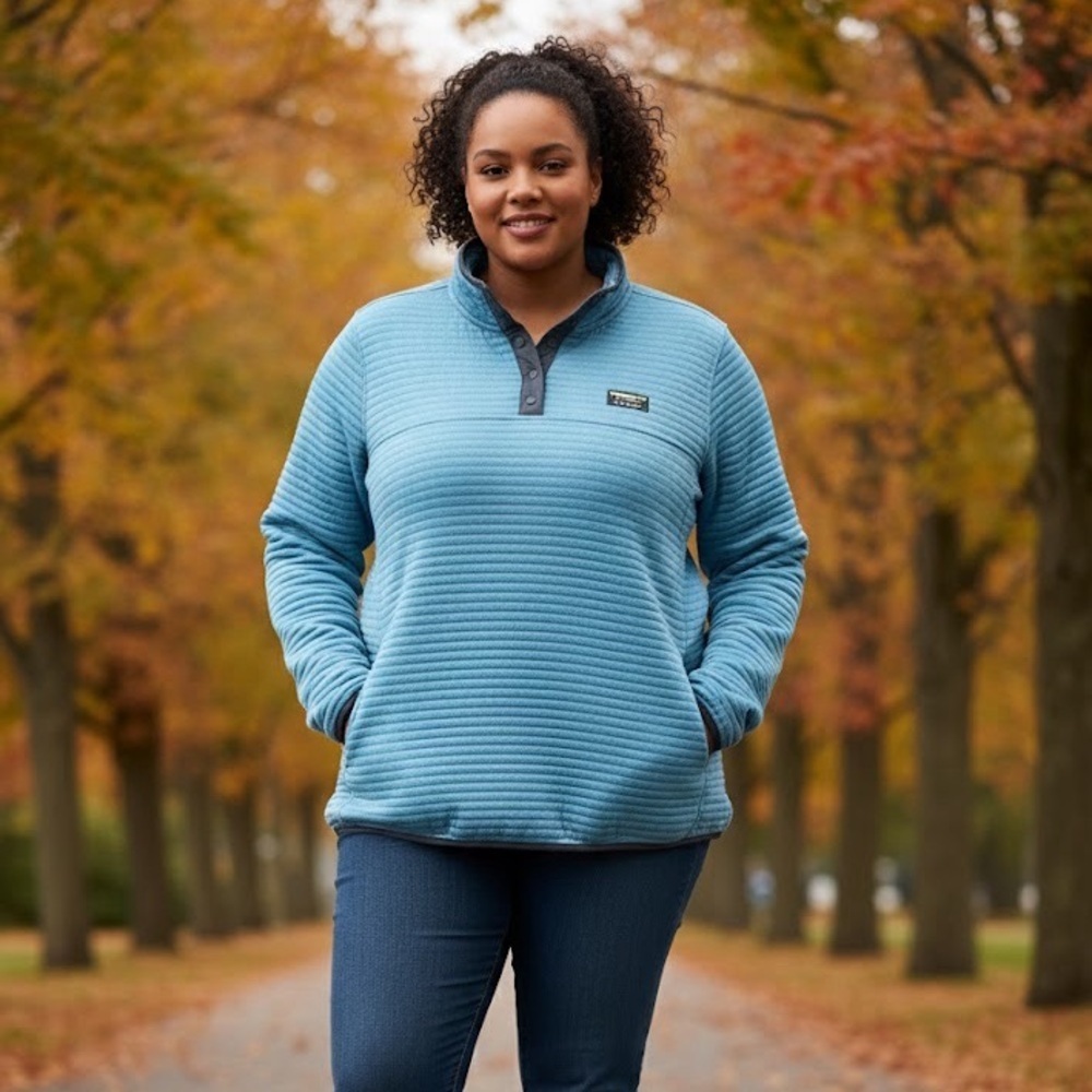 L.L.Bean Woman’s Airlight Knit Pullover, Blue, 3X Plus